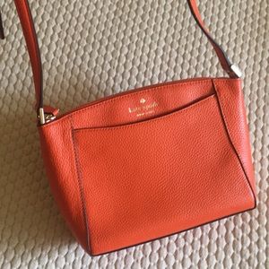 Kate Spade red leather crossbody handbag